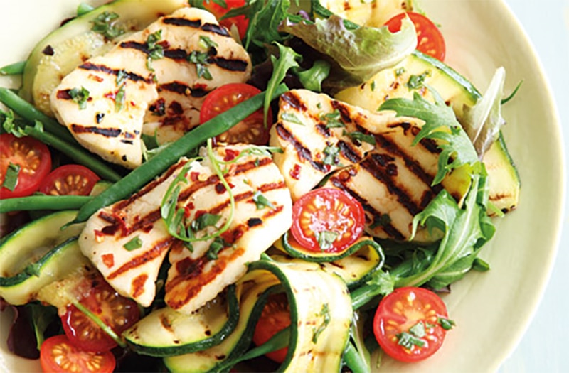 You are currently viewing Chicken and Haloumi Salad