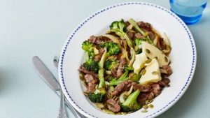 Read more about the article Steak and broccoli stir-fry with toasted pumpkin seeds