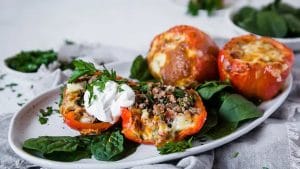Read more about the article Italian stuffed bell peppers with ground turkey