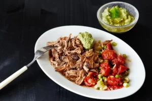 Read more about the article Keto pulled pork with roasted tomato salad