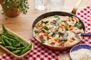 Read more about the article Creamy low carb Tuscan shrimp