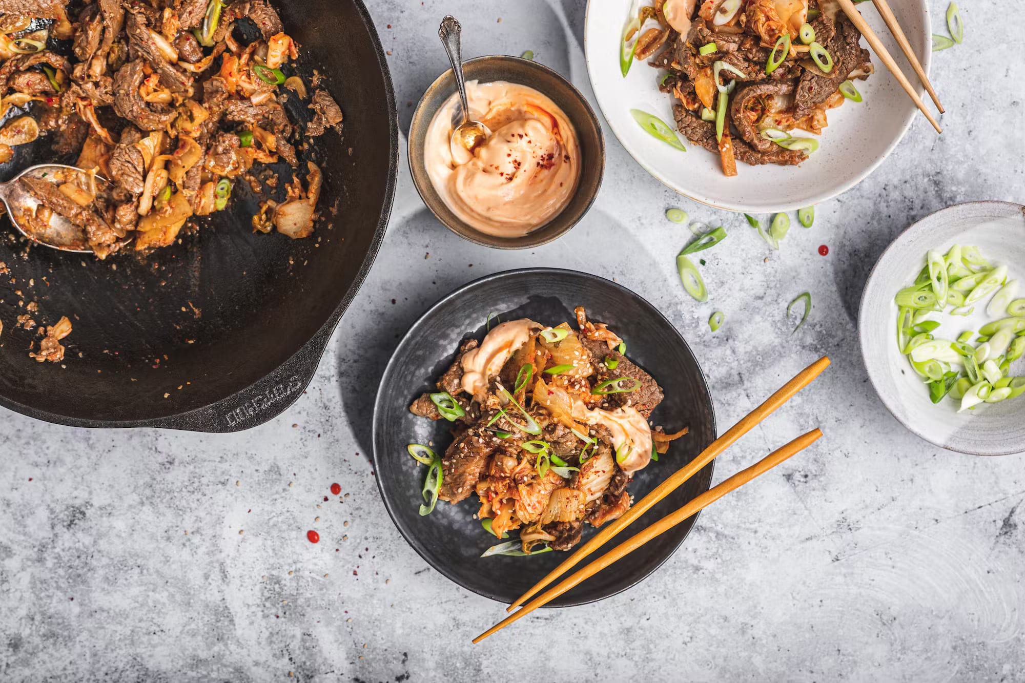 Read more about the article Beef stir-fry with kimchi