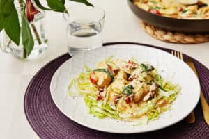 Read more about the article Italian keto chicken parmesan with cabbage pasta