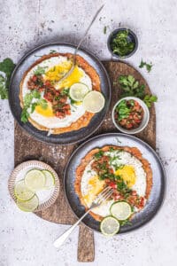 Read more about the article Keto huevos rancheros with cheese ‘tortillas’